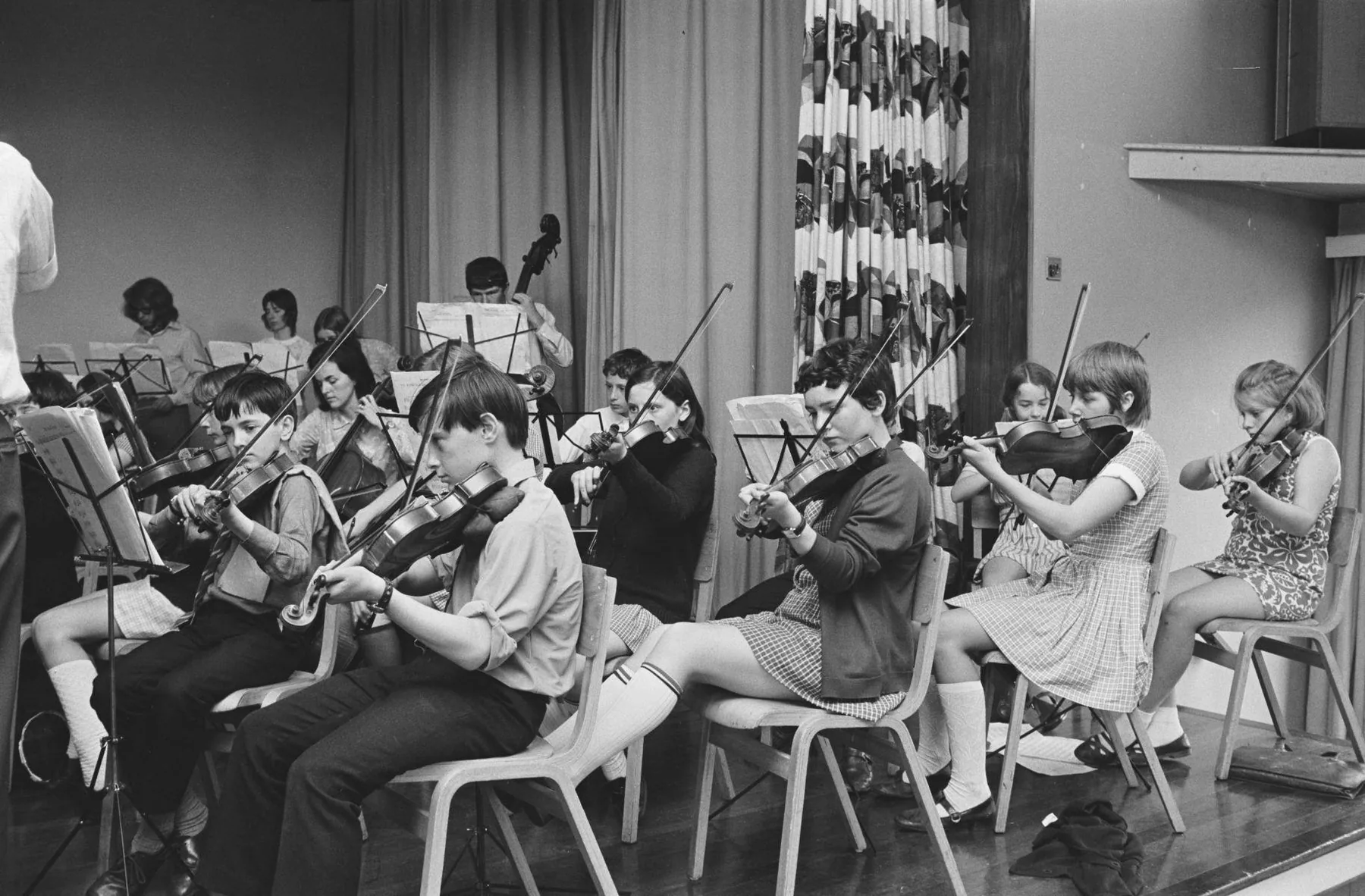Young string orchestra in rehearsal Young string orchestra in rehearsal