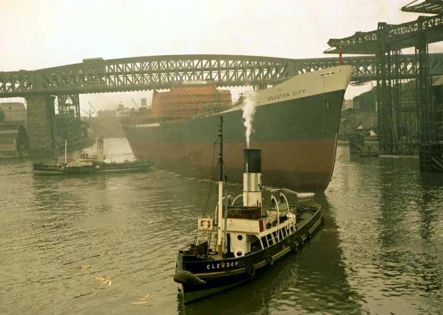 Ships in a shipyard