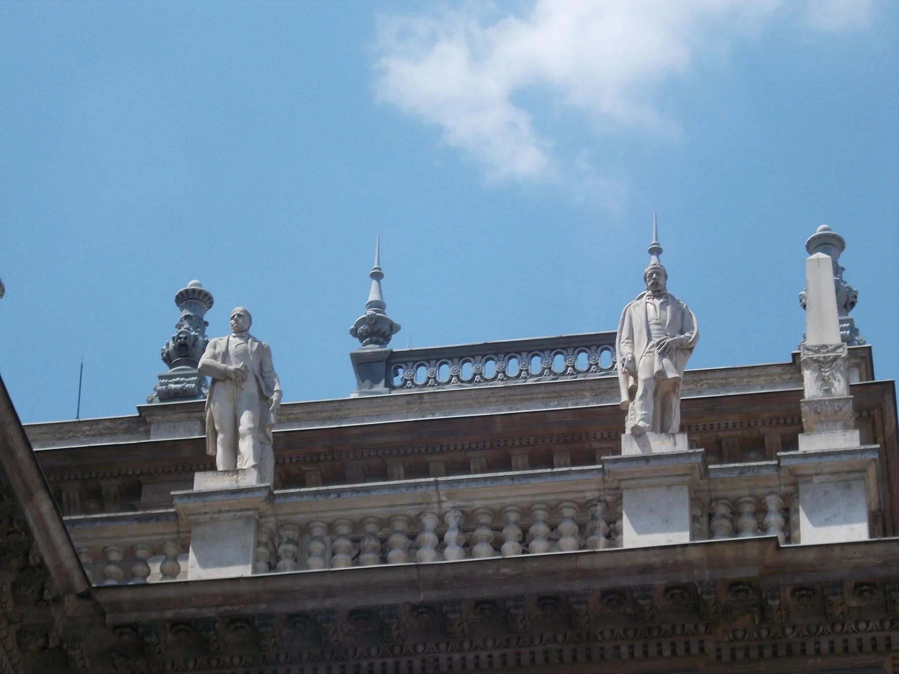 Statues of composers on a monument